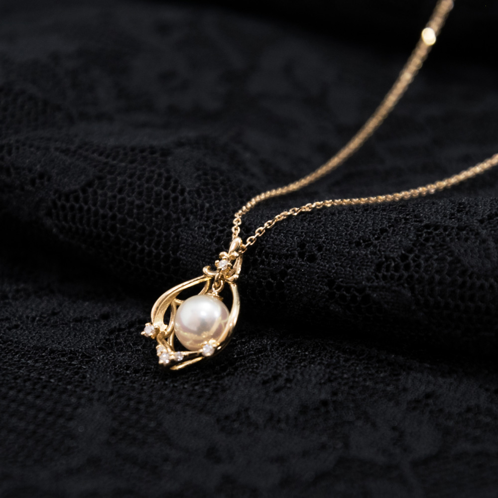 新商品 K18 ダイヤモンドとパールのネックレス | Y.JEWELRY | ワイ・ジュエリー